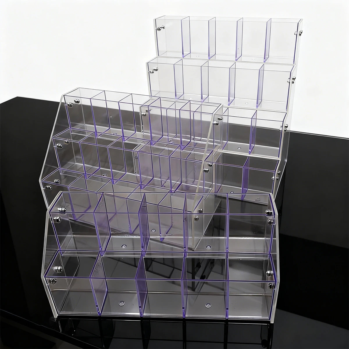 Multi-Layer Acrylic Transparent Step Storage Rack for Cosmetics/Decorations/Office Supplies Retail Display Box Organizer Cabinet