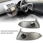 New 2Pcs Center Dash Air Vent Radio Bezel Trim 55412 42060 B1 Dashboard Instrument Cluster Panel for Toyota RAV4 2006 to 2012