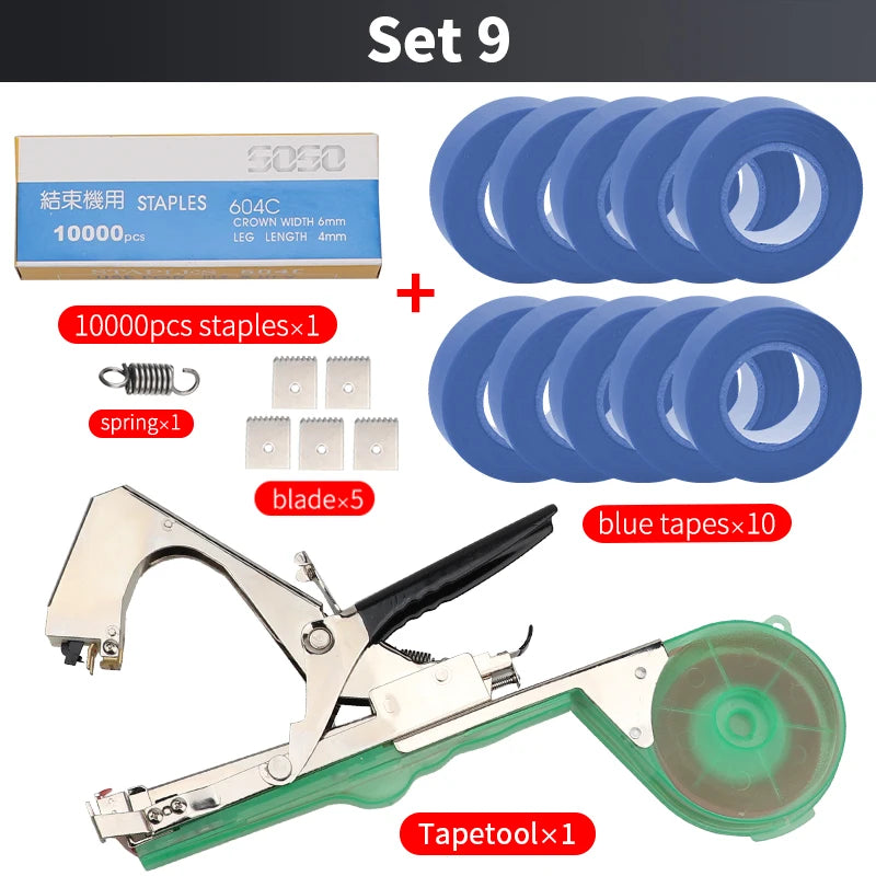 Onnfang Garden Tools Hand Tying Machine Tapetool Vegetables Tapener Black Garter Plants Plant Branch Tapes