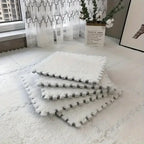 12Pcs Foam Puzzle Floor Mat Mat Interlocking Fluffy Playmat Plush Area Mat for Home Game Room Bedroom Decoration 30*30*1CM
