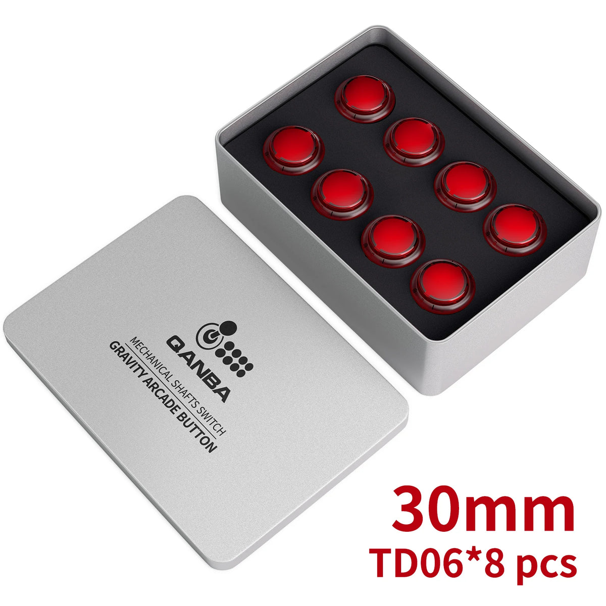 Qanba Gravity KT Arcade buttons Mute snap-in button Multiple trigger stroke adjustments 30mm Arcade Joystick DIY Parts (8Pcs)