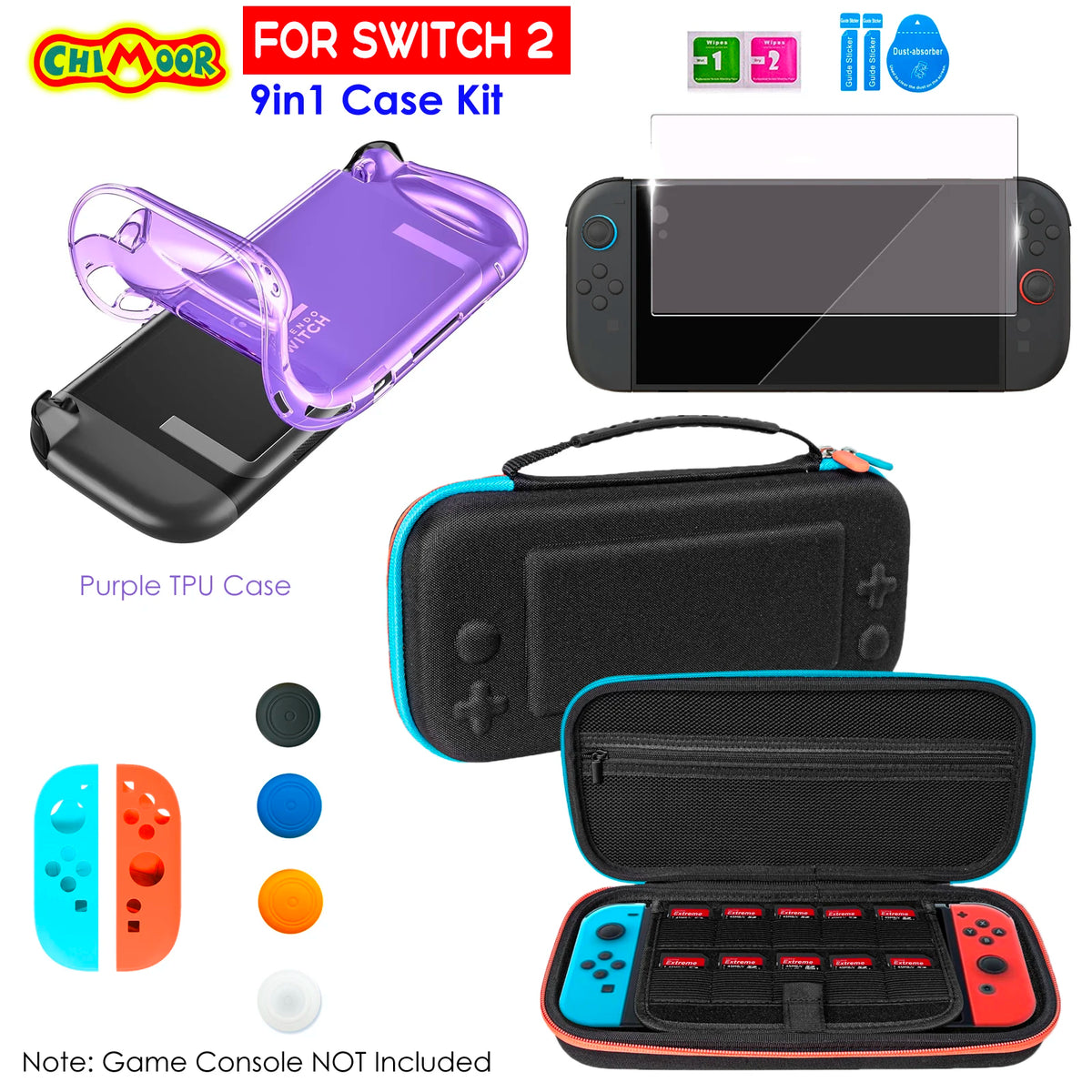 Protective Case for Switch 2 (2025), NS 2 TPU Cover Protector, Anti-Scratch, Shock-Absorption, Ergonomic Grip Design For NS2