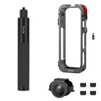 Flymile X5 Cage Metal Protective Case for Insta360 X5 Accessories Camera Aluminum Alloy Frame Cage with Silicone Lens Cover