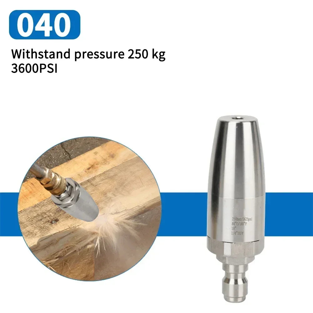 25/35/40/55mm 360° Rotating Rust Removing Quick Connector Car Wash High Pressure Water Gun Nozzle Stainless Steel Lotus Nozzle