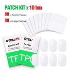 CYCALMI 16/80Pcs Bike Inner Tube Tire Patch Patching Tools Repair Kit Road MTB Folding Bicycle TPU Material Powerful Glue-free