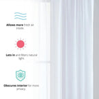 Home Decor White Tulle Sheer Curtains for Living Room Bedroom Dining Decor Window Semi Shading Treatment Voile Drape Luxury Door