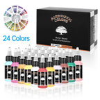 12/24 Colors Airbrush Paint Set Water Based 30ml Acrylic Paint Modle Spary Paint for DIY Nails Painting Air Brush Paint Kit