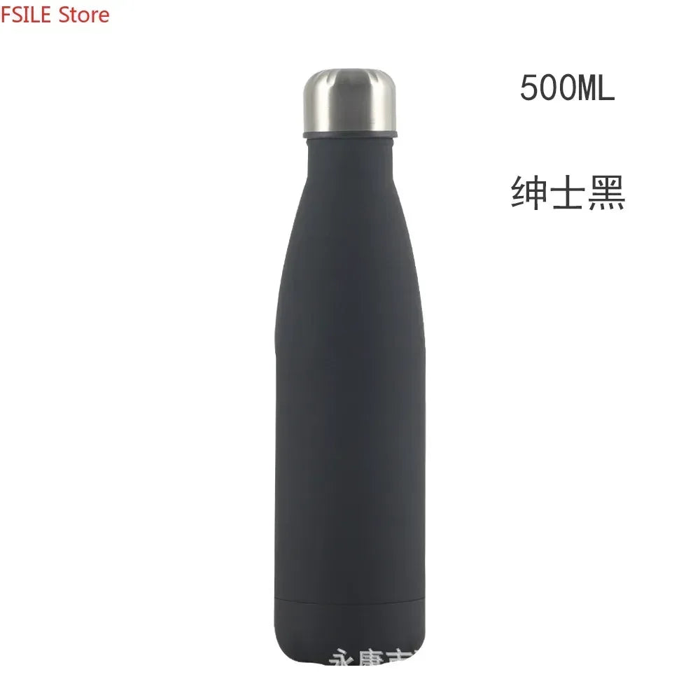 500/750/1000ml Double-Wall Insulated Vacuum Flask Stainless Steel Thermos  BPA Free for Outdoors Sport Water Bottle