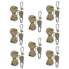 4/8Pcs 4M Reflective Camping Tent Rope Tie Down Fastener Fixed Buckle Pulley Tensioner Ratchet Hangers Awning Wind Rope Outdoor