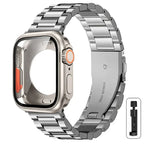 Change to Ultra Case+Band For Apple Watch 46mm 42mm 44 45mm Metal Stainless Steel strap for iWatch series Series 10 9 8 7 6 SE 5