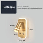 Modern Rotatable LED Wall Lamp with USB for Cozy Bedroom Reading
