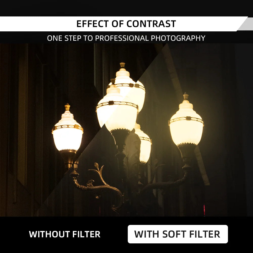 7artisans Camera Lens 1/4 Soft Filter Ultra Slim Frame Waterproof AGC Optical Glass 46mm 49mm 55mm 58mm 62mm 67mm 72mm 77mm 82mm