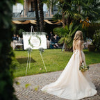 Easel Stand 63In Tall Easels Collapsable Portable Poster Easel White Metal For Display Wedding Sign & Poster For Display Holder