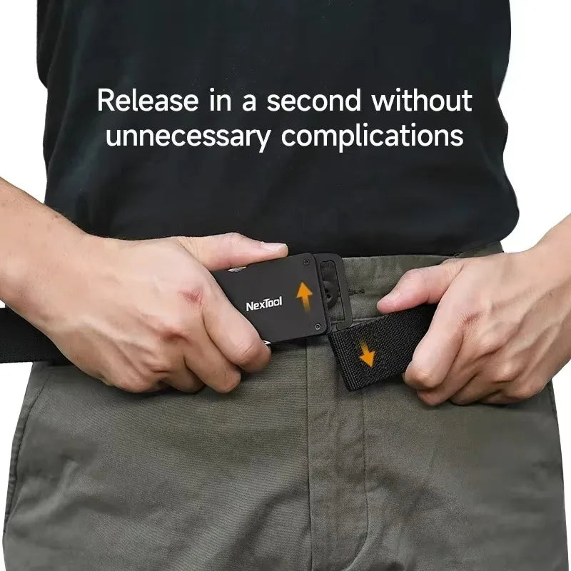 NexTool Multifunctional Belt P50 Men Waist Buckle Repair Tool Screwdrivers Scissors File Bottle Opener SIM Card Pin Remover New
