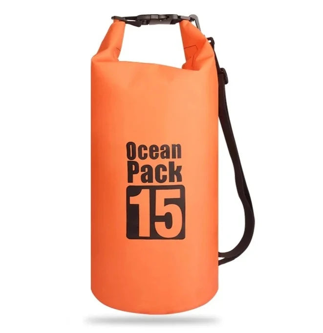 Waterproof Dry Bag Backpack PVC Storage Sack for Kayak Swimming 2L-30L Black/Blue/Orange/Yellow