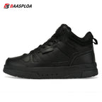 New Baasploa Men's Winter Cotton Shoes Thickened Men's Shoes Outdoor Non-Slip Waterproof Men's Casual Sports Walking Shoes