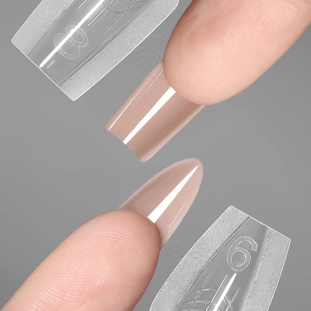 YOKEFELLOW&MR NAIL Sandwich Nail Forms 15size 240pcs Oval Extension Dual Form No Paper Forms Needed For Easy Nail Extensions