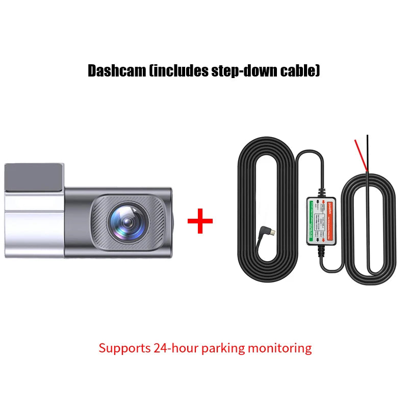 Mini Hidden 1080P Car Dashcam with Night Vision, 24-Hour Parking Monitoring, Loop Recording, Gravity Sensor & App Control