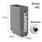 Foldable Laundry Basket Dirty Clothes Basket Clothes Storage Box Yoga Storage Sundries Box with Wheels Bathroom Accessories