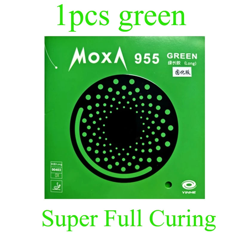 YINHE 955 Green Blue Cured Table Tennis Rubber Long Pimples OX Medium Particles 955 Ping Pong Without Sponge Rubber Anti-spin