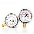 NBSANMINSE Hydraulic High Pressure Oil Gauge SM1SP63L 63mm 2.5inch 1/4 NPT Liquid Manometer Instruments Stainless Steel Gauge