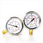 NBSANMINSE Hydraulic High Pressure Oil Gauge SM1SP63L 63mm 2.5inch 1/4 NPT Liquid Manometer Instruments Stainless Steel Gauge