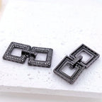 1 Pcs Wholesale Micro-set Square Necklace Bracelet Clasp Jewelry Accessories Full Zirconium Connecting Clasp DlY Accessories