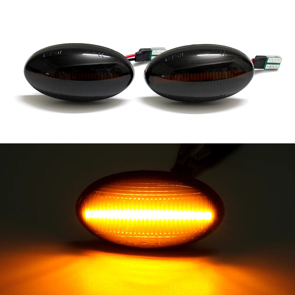 For BMW For MINI Cooper R50 R52 R53 2002-2008 Dynamic LED Fender Marker Flowing Light Side Marker Repeater Dynamic Lamp 2PCS