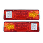 2Pcs LED taillights turn signals brake lights and reversing lights suitable for trucks buses tractors lorries pickups and RVs