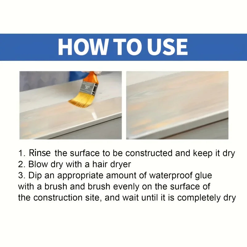 Super Invisible Transparent Waterproof Sealant, Nano Leak-Proof Coating, Crystal Clear Sealing Glue -Once solution the recurring