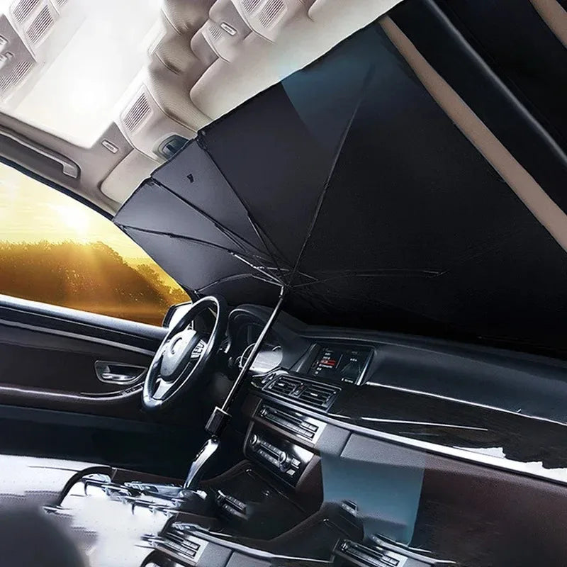 Car Sunshade Car Sunshade Retractable Sunscreen Heat Insulation Front Windshield Parasol Summer Sunscreen Products