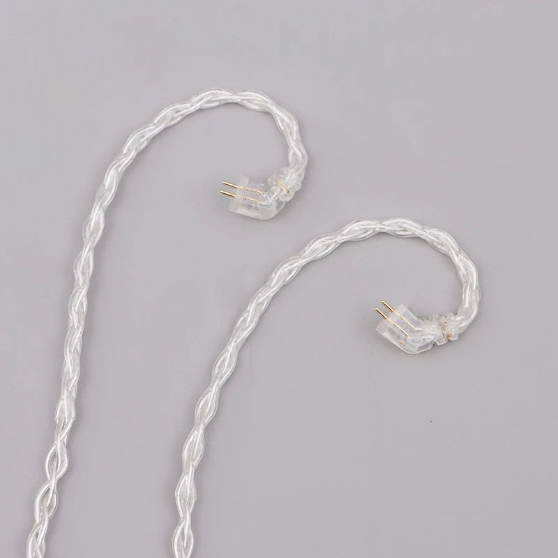 XINHS 8 Core Silver Plated Earphone Upgrade Cable MMCX 0.78mm 2Pin QDC TFZ HIFI Cable