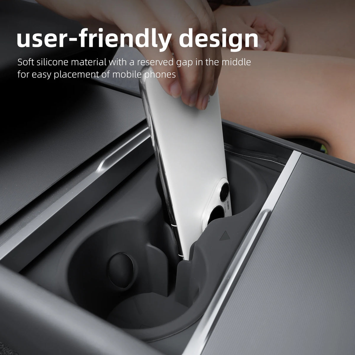 For Tesla Model Y Juniper YL 2026 water cup holder silicone cup holder central control water cup holder interior accessories
