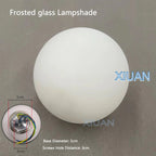 Glass Ball Lamp Modern Milky White Glass Wall Lamps for Bedroom Living Room Sofa Background Concealed Base Bathroom Wall Light