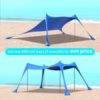 200*210*150CM Family Beach Tent Beach UV Protection Canopy Tent For 3-4 Person Outdoor Camping Wind Resistance Awning