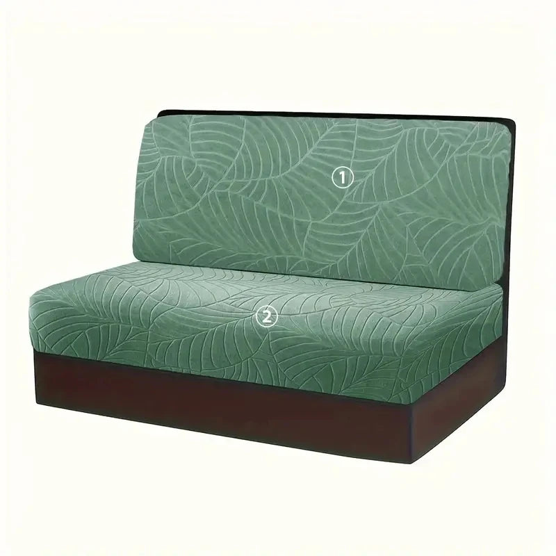 Jacquard RV Dinette Sofa Seat Cushion Cover Elastic Armless Couch Slipcovers Anti-slip Anti-dirt Camper Car Bench Slipcover