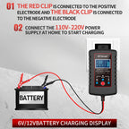 Car Automatic Float Charger 6V 12V Switch Smart Battery Charger ASE Adapter Cable Multiple Protections For Motorcycle Lawn Mower