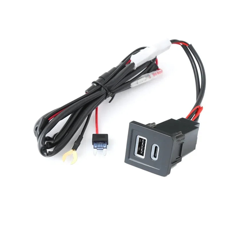 Car Central Control Lower Right Hole Charger Socket PD QC3.0 Fast Charger for Volkswagen Multivan T5 2008-2012 Cars Accessories