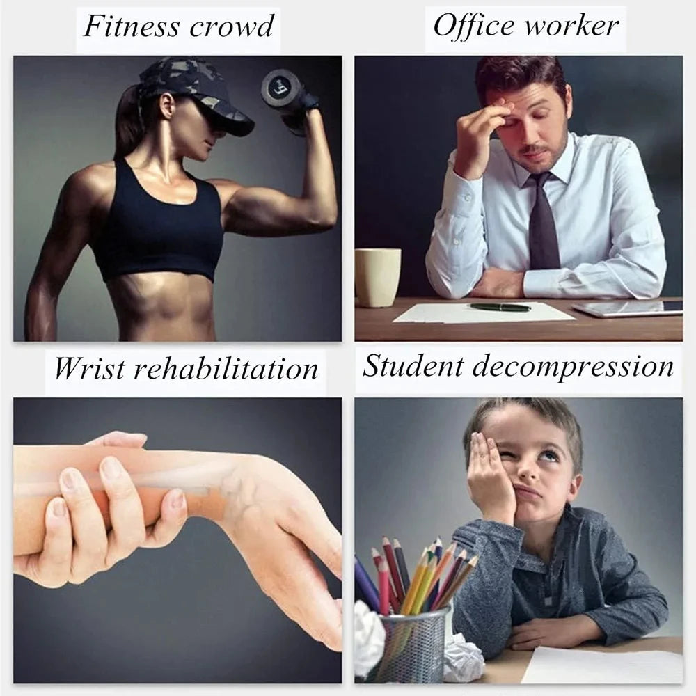 Self-Starting Wrist Ball-Lightweight Portable Silent Stress Relief Tool for Daily Use Non-Slip Hand Trainer for Office/Gym/Home