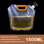 Transparent Spout Beverage Bag Reusable For Outdoor Travel Grain Storage Portable Ic Spout Pouches For Party Fruit Juice Beer