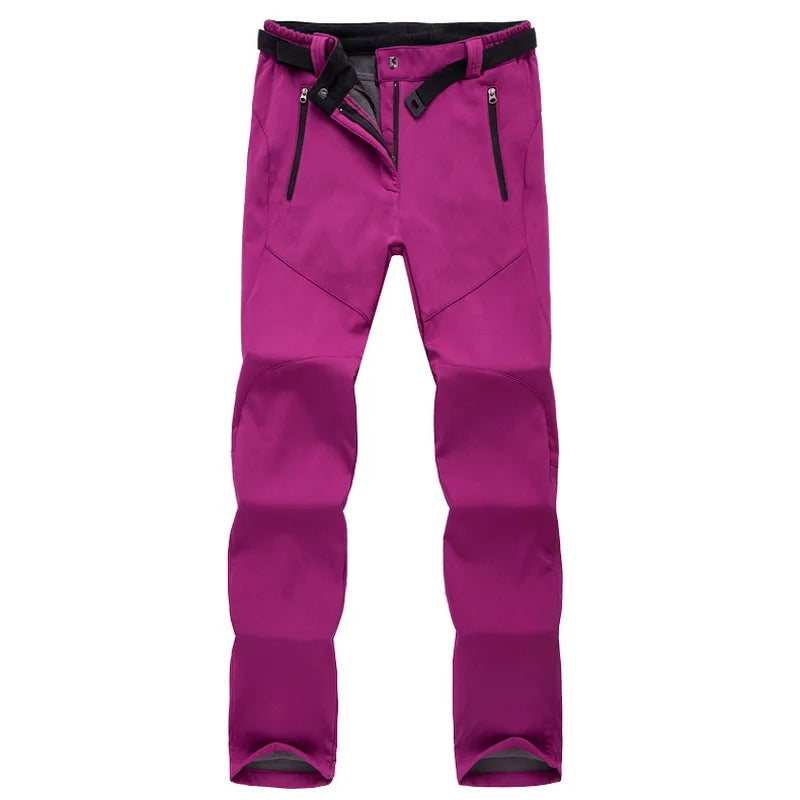 Fanuocetar Thick Warm Fleece Winter Pants Women, Waterproof, Hiking, Trekking, Camping, Skiing, Soft Shell Windproof Trousers