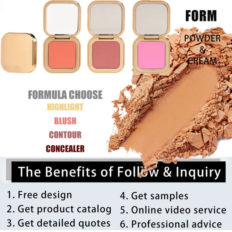 Blush Palette Matte Powder Blusher Vegan Cruelty-Free Makeup, Style 01/02/03, 1pc