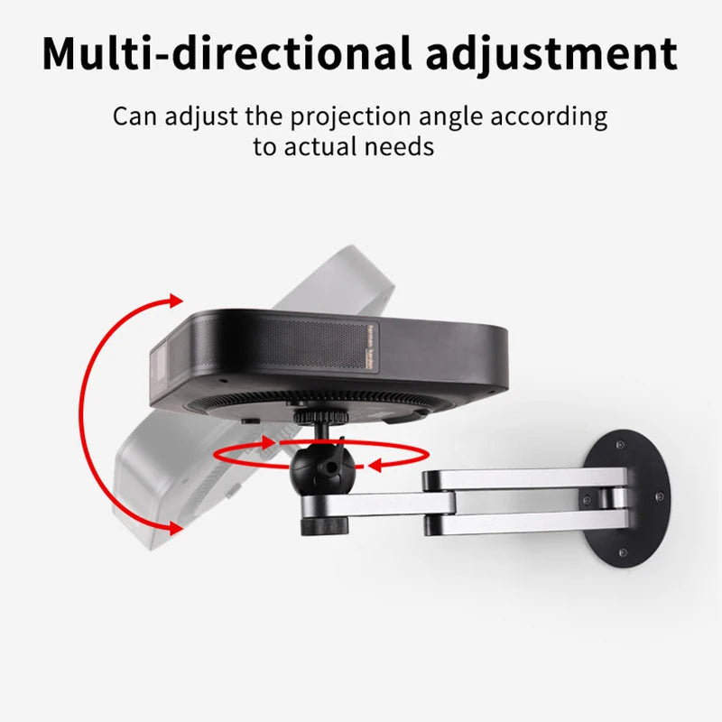 Projector Wall Mount Bracket Adjustable Foldable Aluminum Alloy Multi-Angle Support