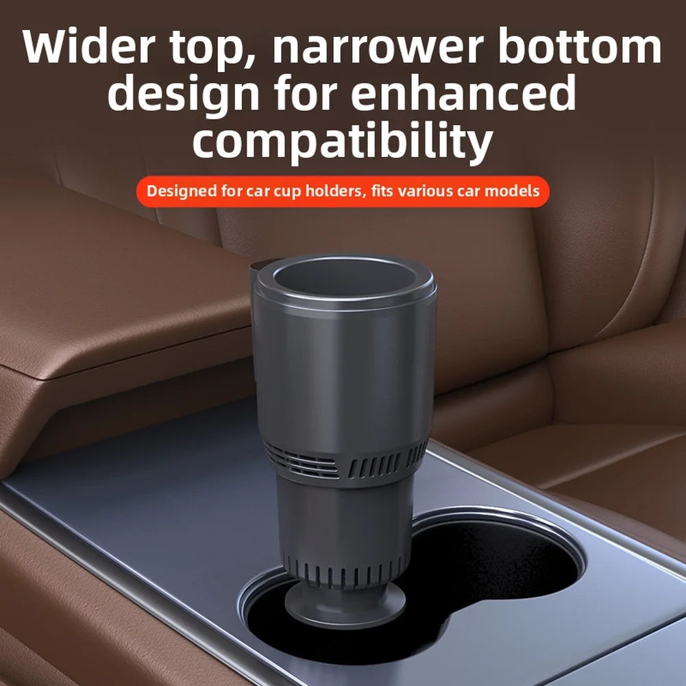 2-in-1 Intelligent Hot Cold Car Cup Holder Heating Cooling Portable Beverage Warmer Chiller For Auto Truck Office Use Accessorie