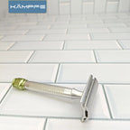 KAMPFE aluminum Double Edge Manual Shaver with Non-Slip Razor Grip Light Weight Safety Razor gifts for men.