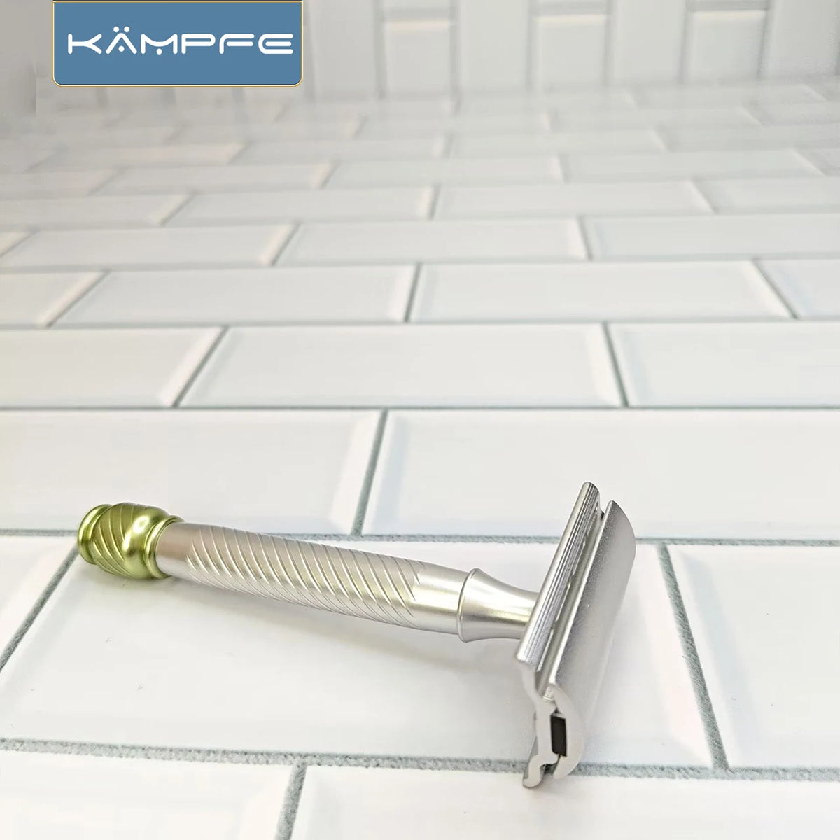 KAMPFE aluminum Double Edge Manual Shaver with Non-Slip Razor Grip Light Weight Safety Razor gifts for men.