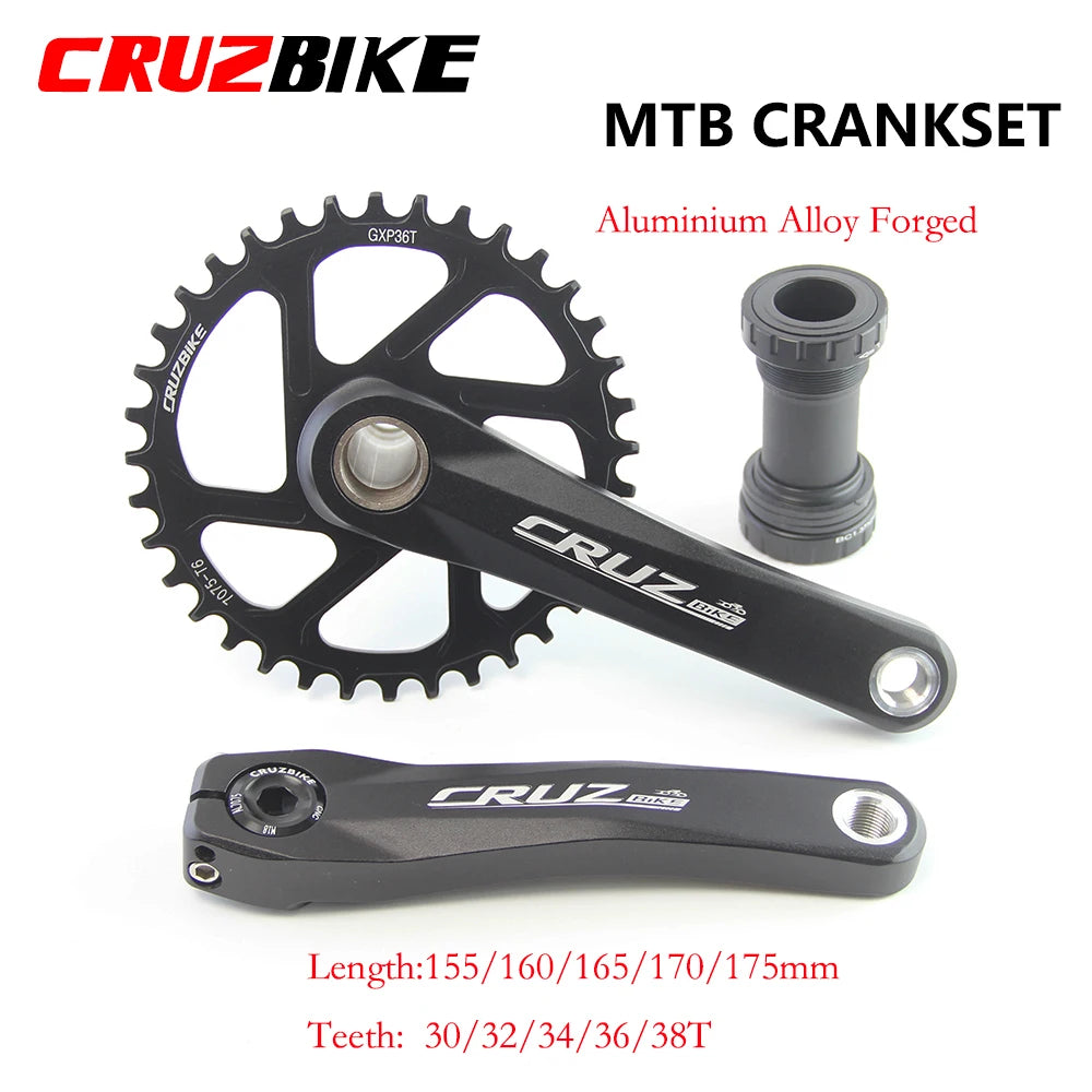 CRUZbike MTB Mountain Bike Kid's  Bicycle Crankset Crank 155/160/165/170/175mm Aluminum Alloy with Chainring 30/32/34/36/38T