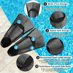 Silicone Fins Swim Training Snorkel Short Diving Flippers Frog Shoes Men Women Professional Breaststroke Freesnorkel Swimming