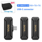 BOYA BY-WM3T2 Professional Wireless Lavalier Lapel Microphone Portable Audio Video Recording for iphone Android Live Broadcast