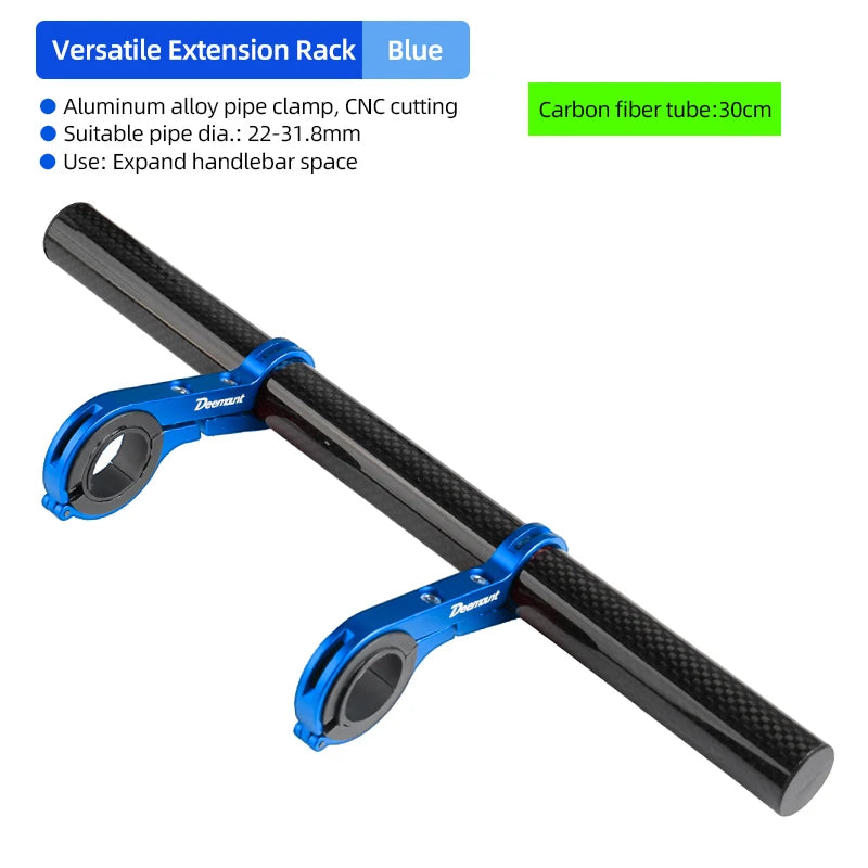 10/20/25/30cm Bicycle Handlebar Extended Bracket Bike Headlight Mount Bar Computer Holder Lamp Support Rack Alloy Fiber Stand